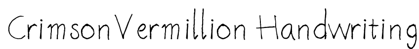 CrimsonVermillion Handwriting Font Image