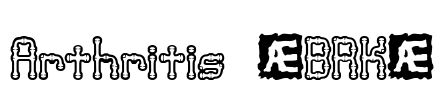 Arthritis (BRK) Font Image