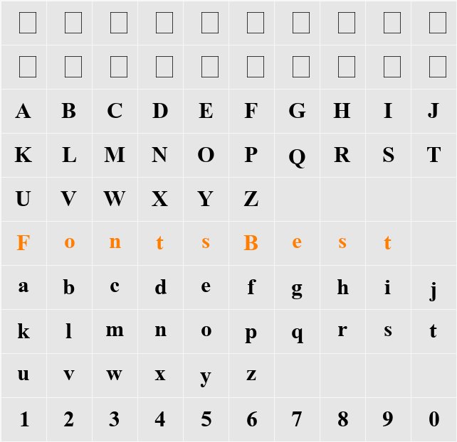 Angsana New Character Map