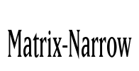 Matrix-Narrow Font Image