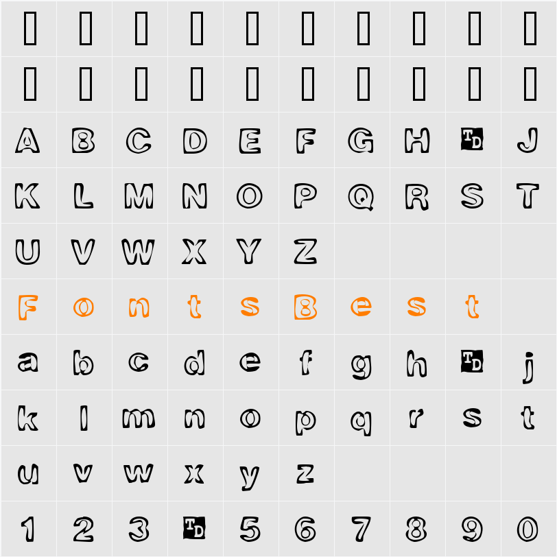 BurnOut Character Map