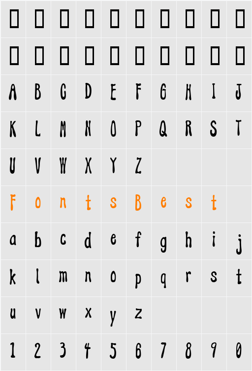 AddJazz Character Map