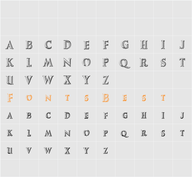 Augustus Beveled Character Map