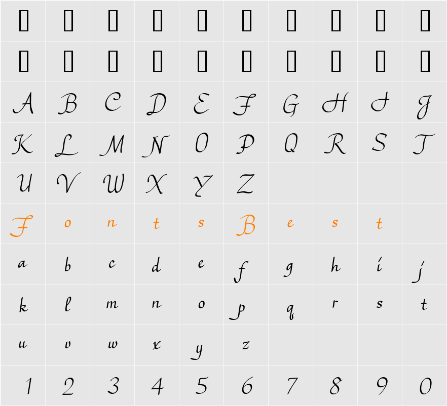 CK Serendipity Character Map