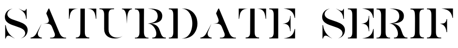 SATURDATE SERIF Font Image