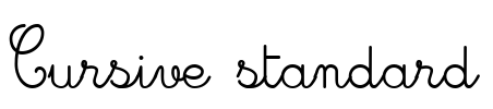 Cursive standard Font Image