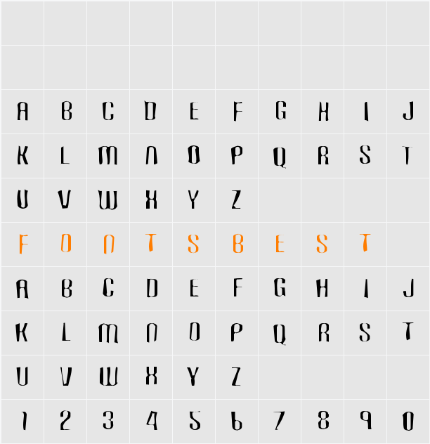 Carbon Block Gaunt Character Map