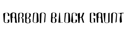 Carbon Block Gaunt Font Image