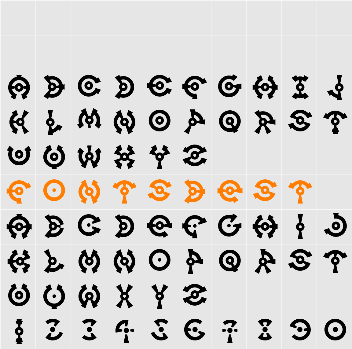 Anillo Character Map