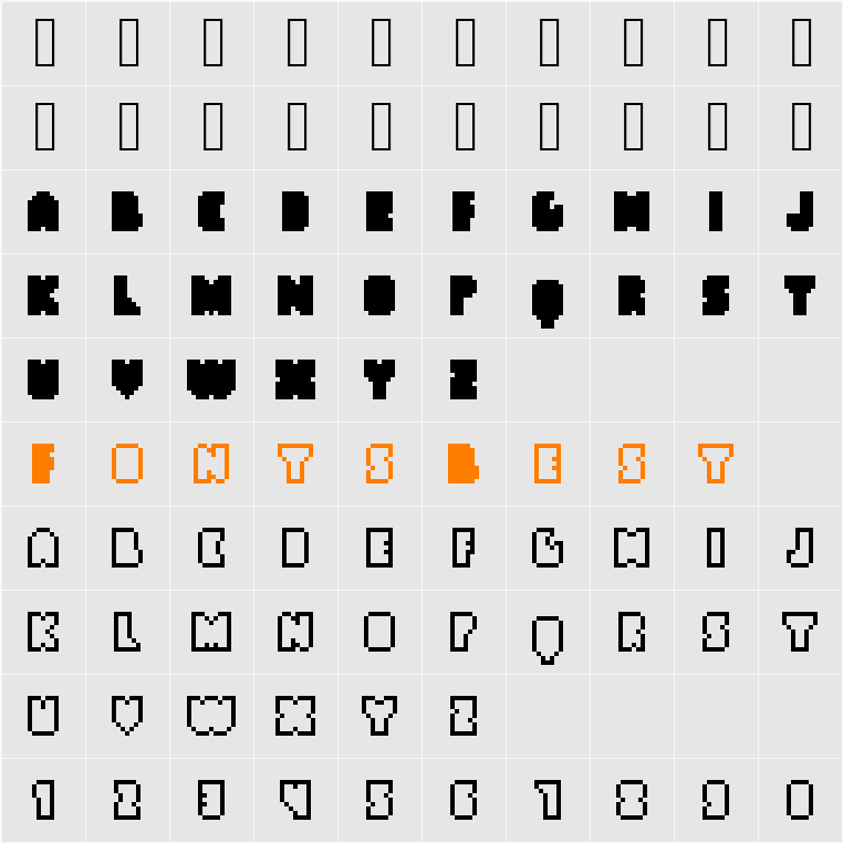 ApplyBeef Character Map