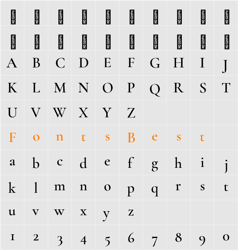 Cormorant Garamond SemiBold Character Map