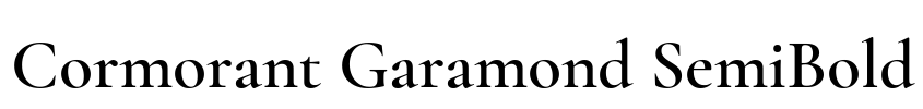 Cormorant Garamond SemiBold Font Image