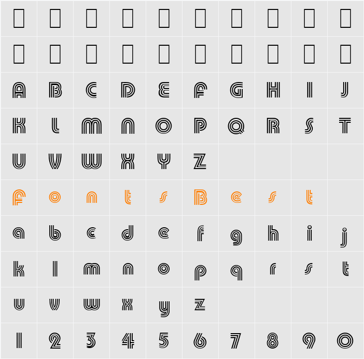 Cable Character Map