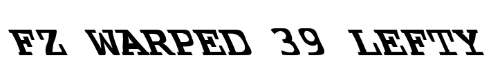 FZ WARPED 39 LEFTY Font Image