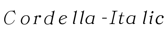 Cordella-Italic Font Image