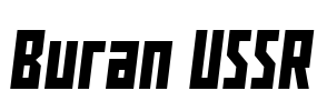 Buran USSR Font Image