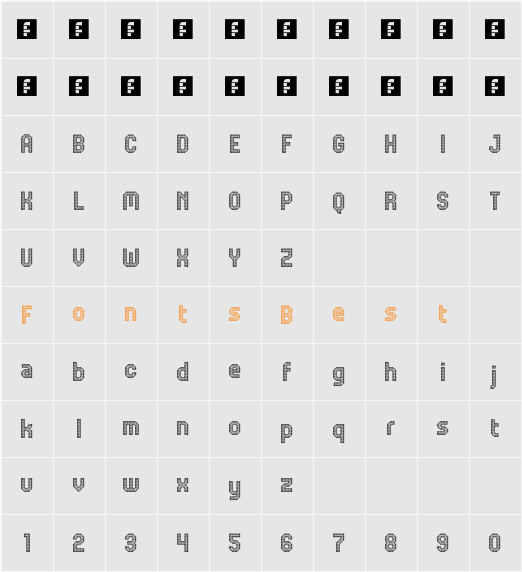 JD Digital Character Map