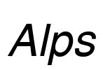 Alps Font Image