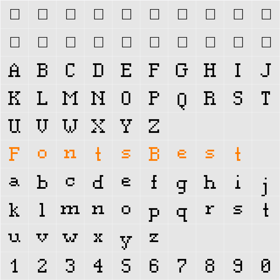 Cr-04 Character Map