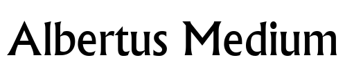 Albertus Medium Font Image