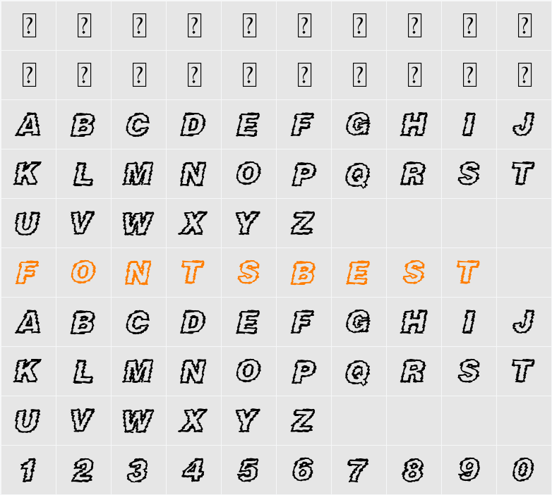 DIRTY NEWS Character Map