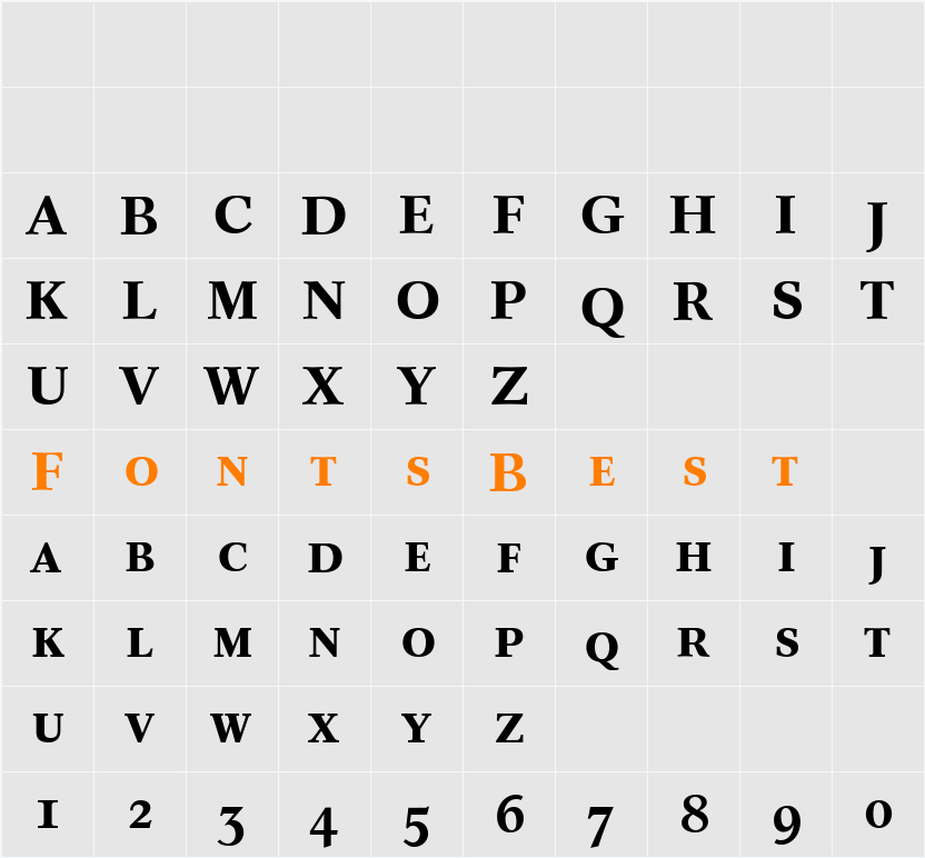 Concorde Expert BQ Character Map