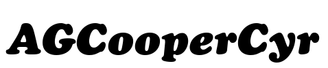 AGCooperCyr Font Image