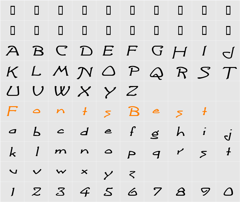 ArgonautExtended Character Map