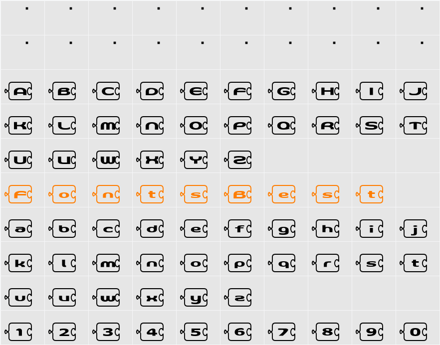 D3 PazzlismB Character Map