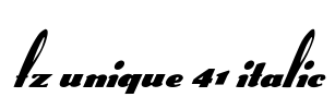 FZ UNIQUE 41 ITALIC Font Image