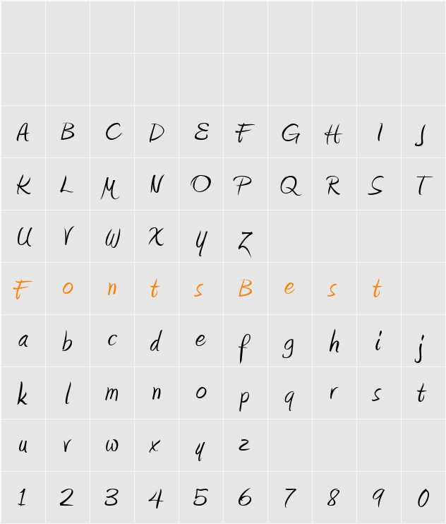 Amienne Character Map