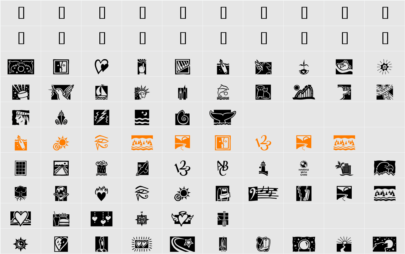 DF Connectivities ITC Character Map