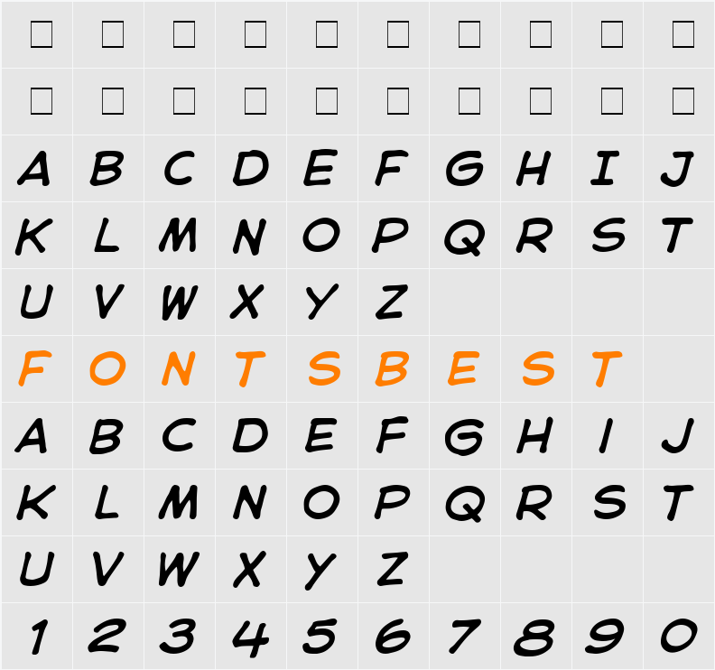 CC Astro City Int Character Map