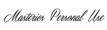 Masterics Personal Use Font Image