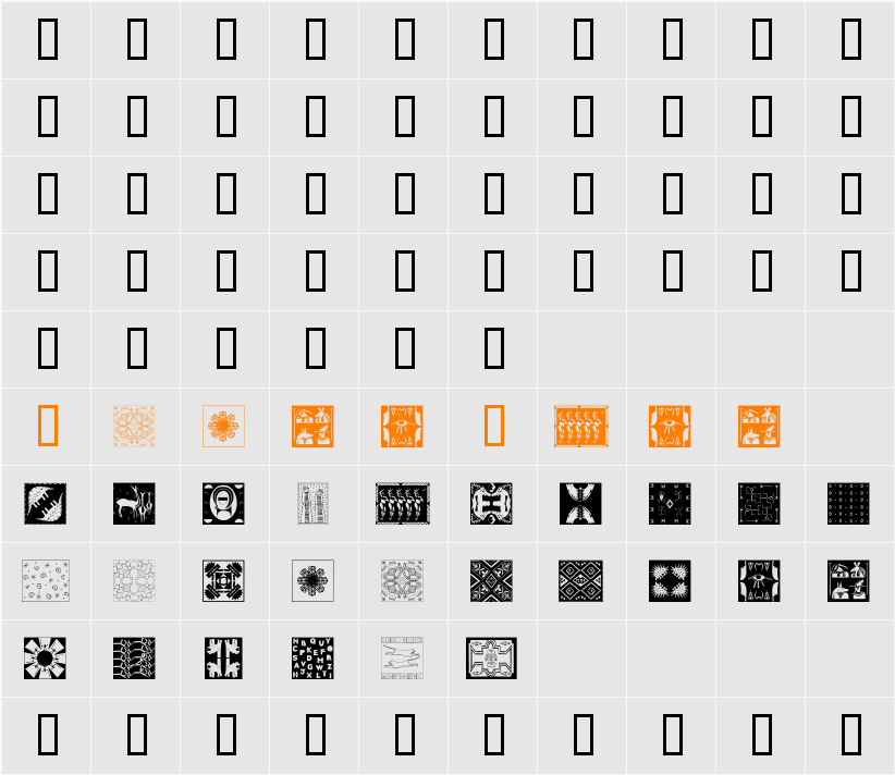 AfricanPattern Character Map