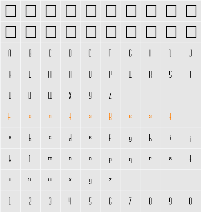 Calamaro-Bold Character Map