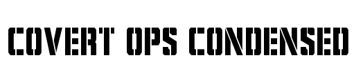 Covert Ops Condensed Font Image