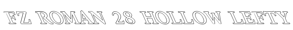 FZ ROMAN 28 HOLLOW LEFTY Font Image