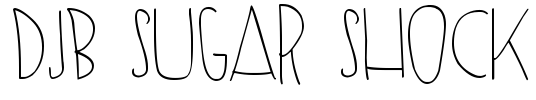 DJB SUGAR SHOCK Font Image