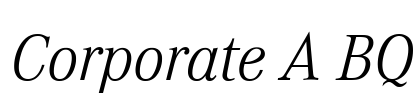 Corporate A BQ Font Image