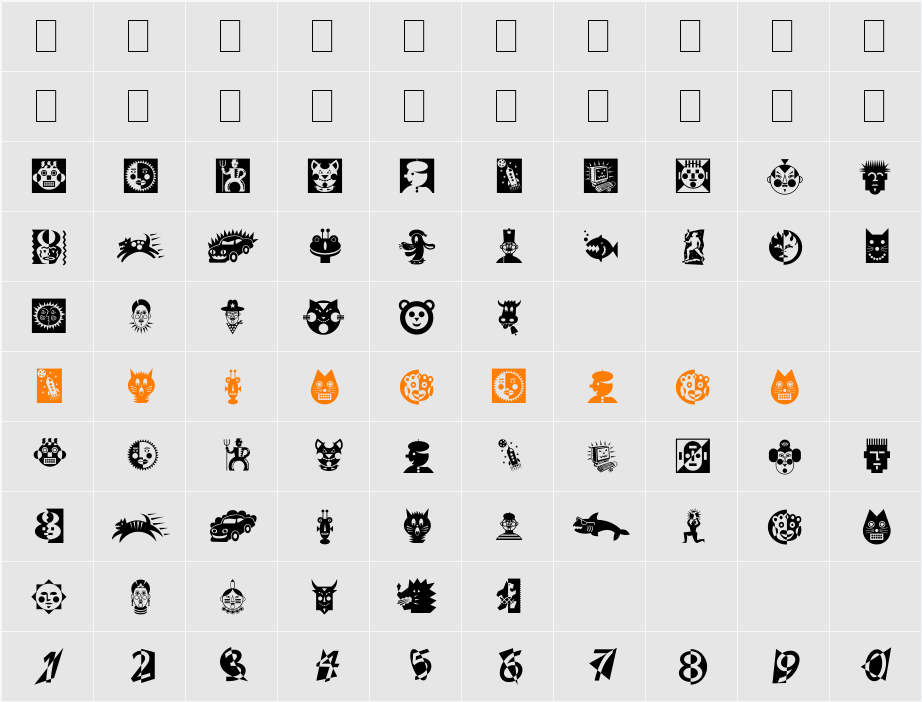 DF Attitudes Character Map