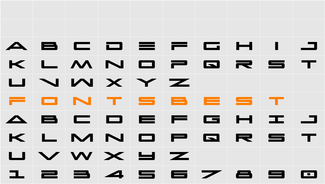 Capella Bold Character Map