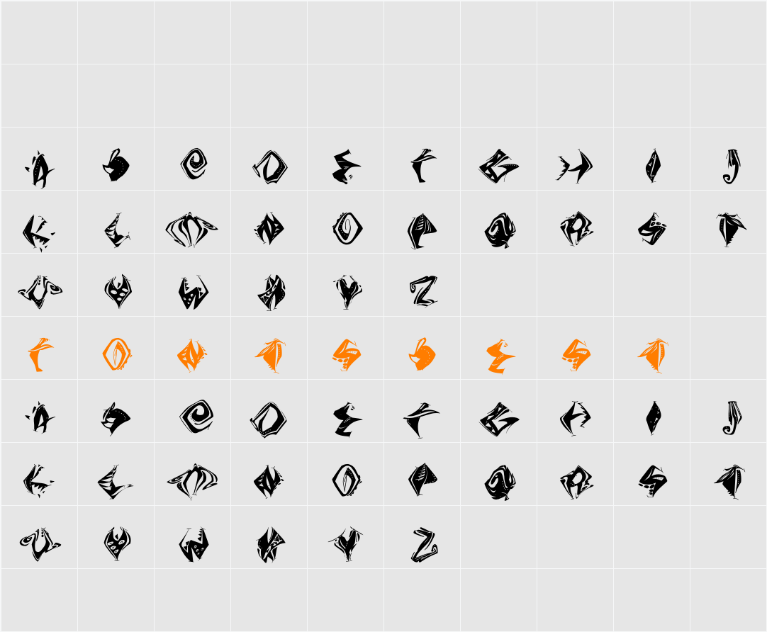 CrazyNessWide Character Map