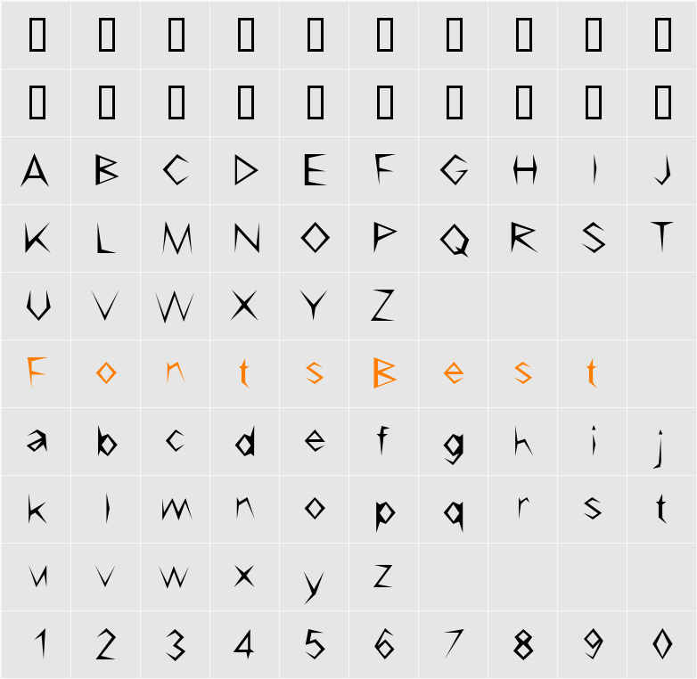 DPCarved Character Map