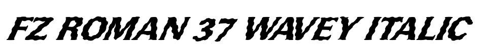 FZ ROMAN 37 WAVEY ITALIC Font Image