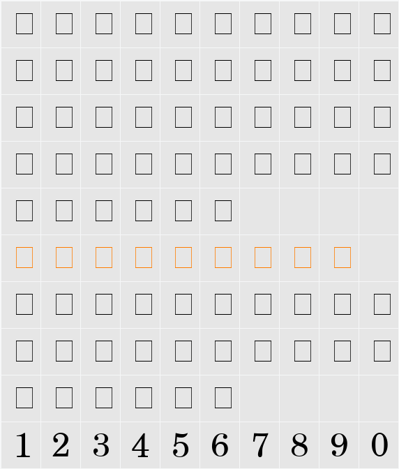 Century Schoolbook RepriseFractions SSi Character Map