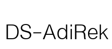 DS-AdiRek Font Image