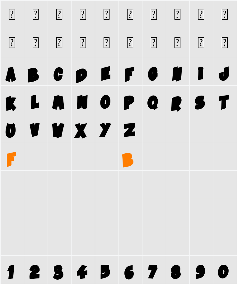 Ka Blam Under Character Map