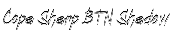 Copa Sharp BTN Shadow Font Image