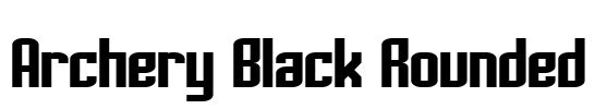 Archery Black Rounded Font Image